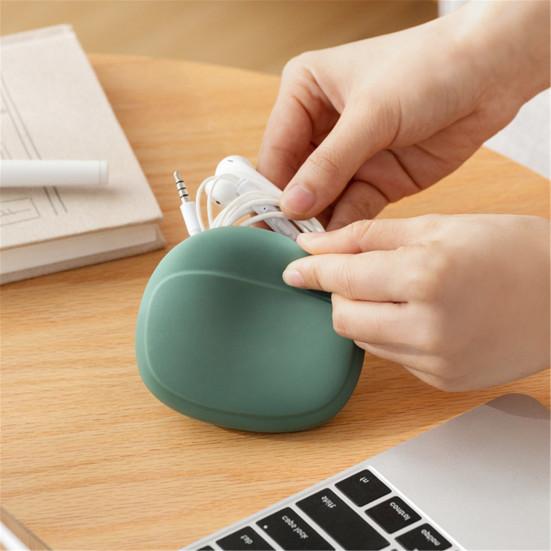 Creative Portable Silicone Headphone Storage Case Anti-Fall Mini Earphone Bag