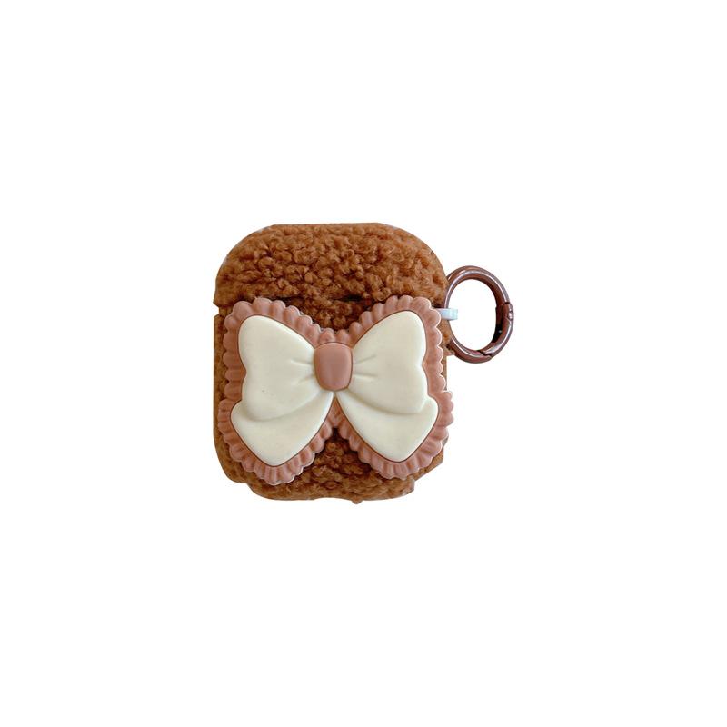 Autumn and Winter Plush AirPods Pro Earphone Cover for Apple 2-3 Generation Bluetooth Protective Case Girl Bow