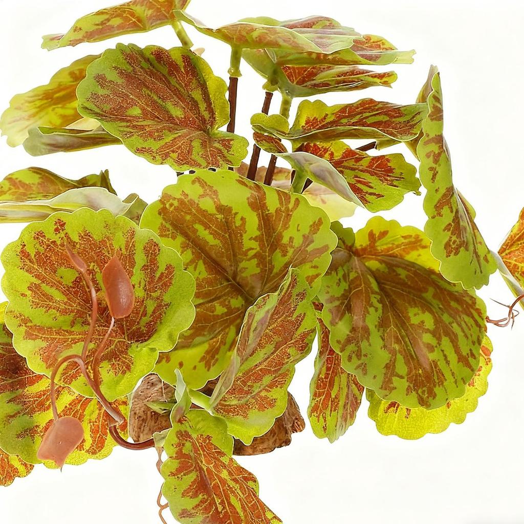 Reptile Fake Plants With Base Fake Realistic Amphibian Habitat Decor Leaves Faux Plants Reptile Tank Decor For Lizard Gecko Frog