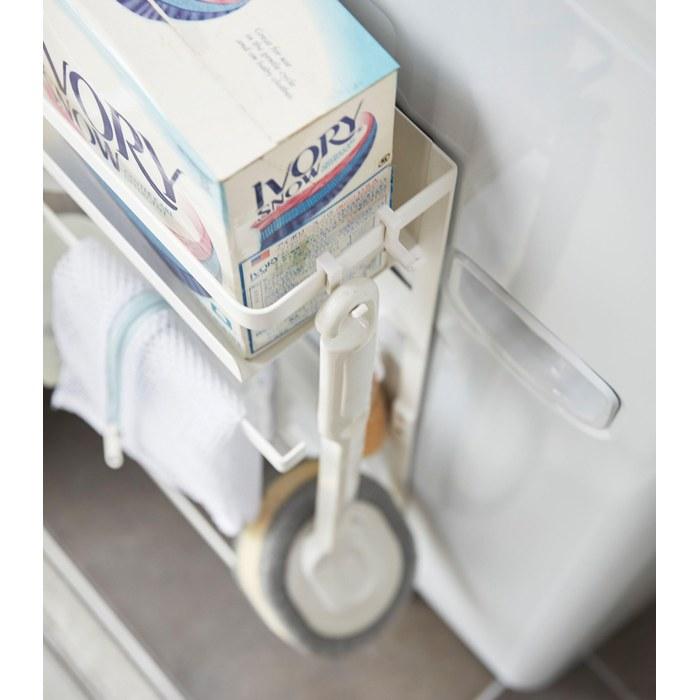 Yamazaki Washing Machine Side Magnetic Storage Rack White Approx. W28 x D11 x H67cm Plate Laundry Rack 3309