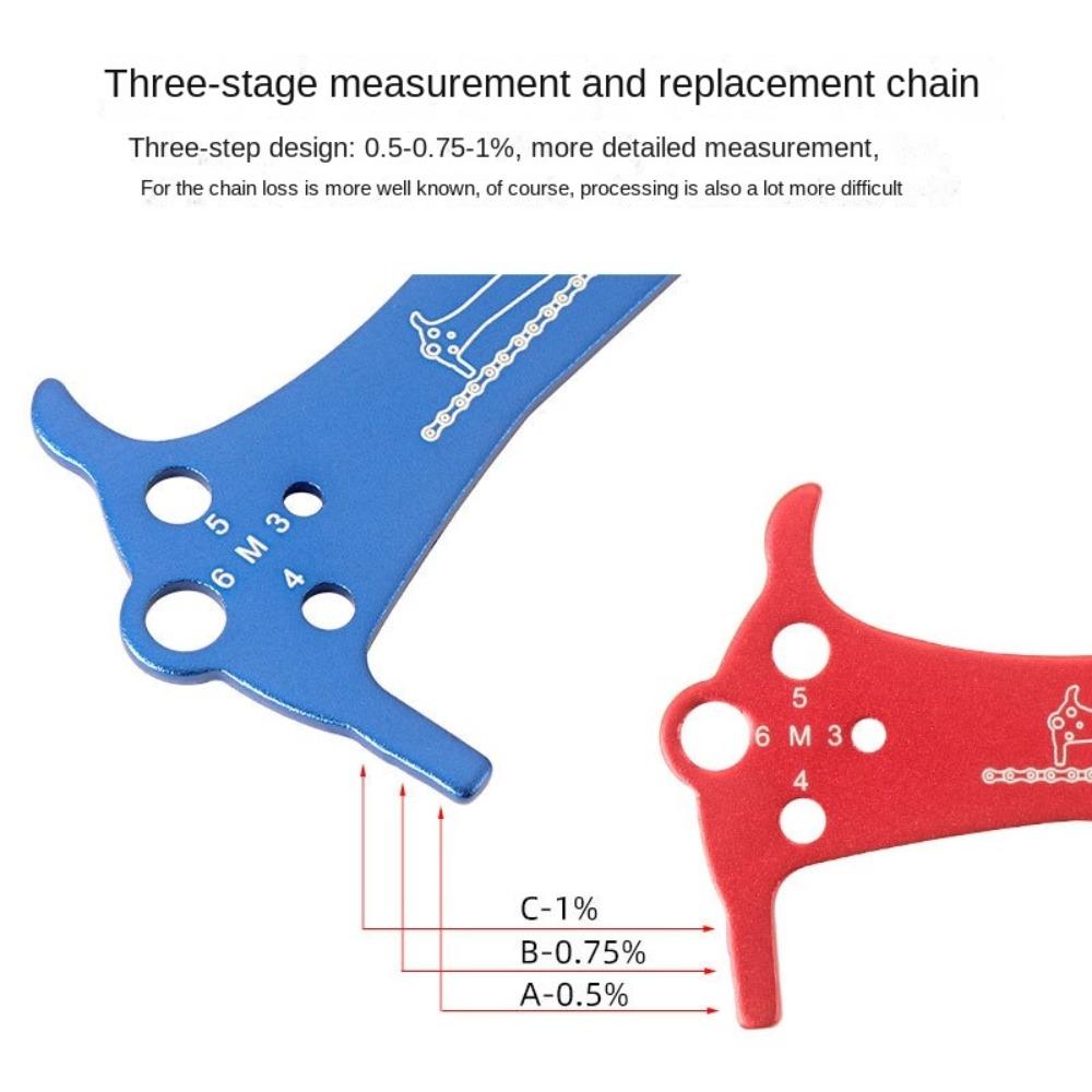 Aluminum Alloy Bike Chain Checker Chain Gauge Measurement Checker Mountain Road Bike
