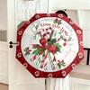 Christmas gifts, bells, Santa Claus, snowman, Christmas tree umbrella, home essential, wrought iron tri-fold portable all-season outdoor umbrella H27