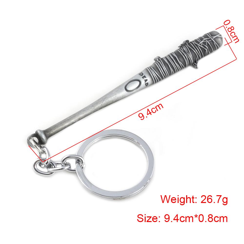Fashion Vintage Charm The Walking Dead Keychain Negan'S Bat Lucille Keyring Baseball Key Chain For Men Jewelry Accessories Gifts