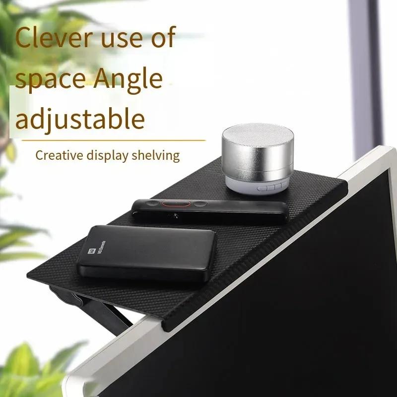 Wandregal Verstellbar TV-Bildschirm Oberes Regal Rack Computer Monitor Schreibtisch Display Ständer Rack Router Heimorganisation und Lagerung