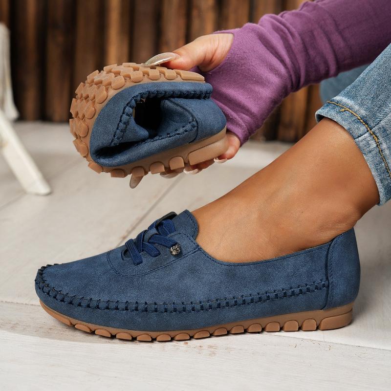 Women's Single Shoes, Outdoor Casual Walking Shoes, Leather Loafers, Mother's Shoes