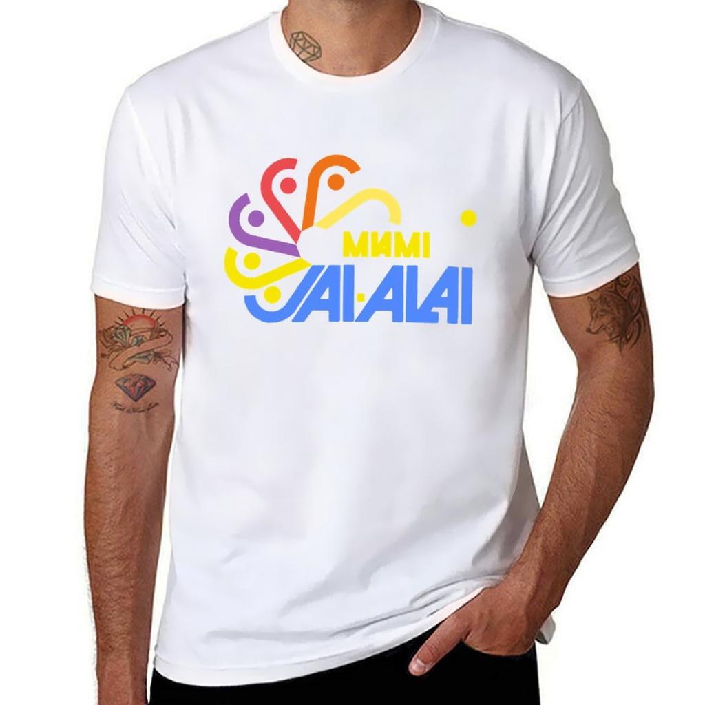 Miami Jai-Alai T-Shirt Tierdruck für Jungen Übergröße Kleidung Designer T-Shirt Herren