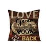 Industrial Style Retro Letter Linen Pillowcase Home Sofa Pillowcase