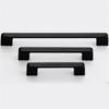 4/10PCS Modern Black Cabinet Handle Square Furniture Hardware Aluminum Alloy Kitchen Door Knobs Cupboard Wardrobe Drawer Pulls