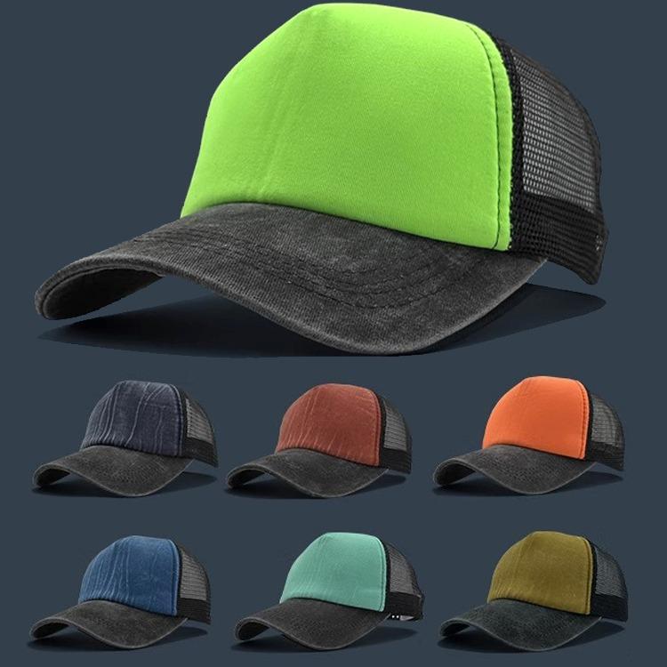 Summer new hat men's breathable mesh denim baseball cap versatile casual cap women