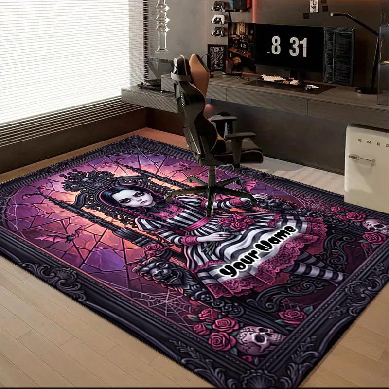 1PC Custom Name Gothic Fairy Tale Throne Theme Floor Mat Ideal for Living Room, Game Rooms, Office, Bedroom,Floor Mat Playful Design210