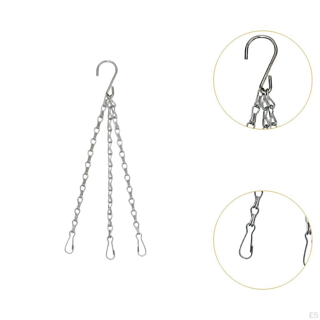 3 Lead Chain for Flower Pot with Hooks Hanging and Bird Cages