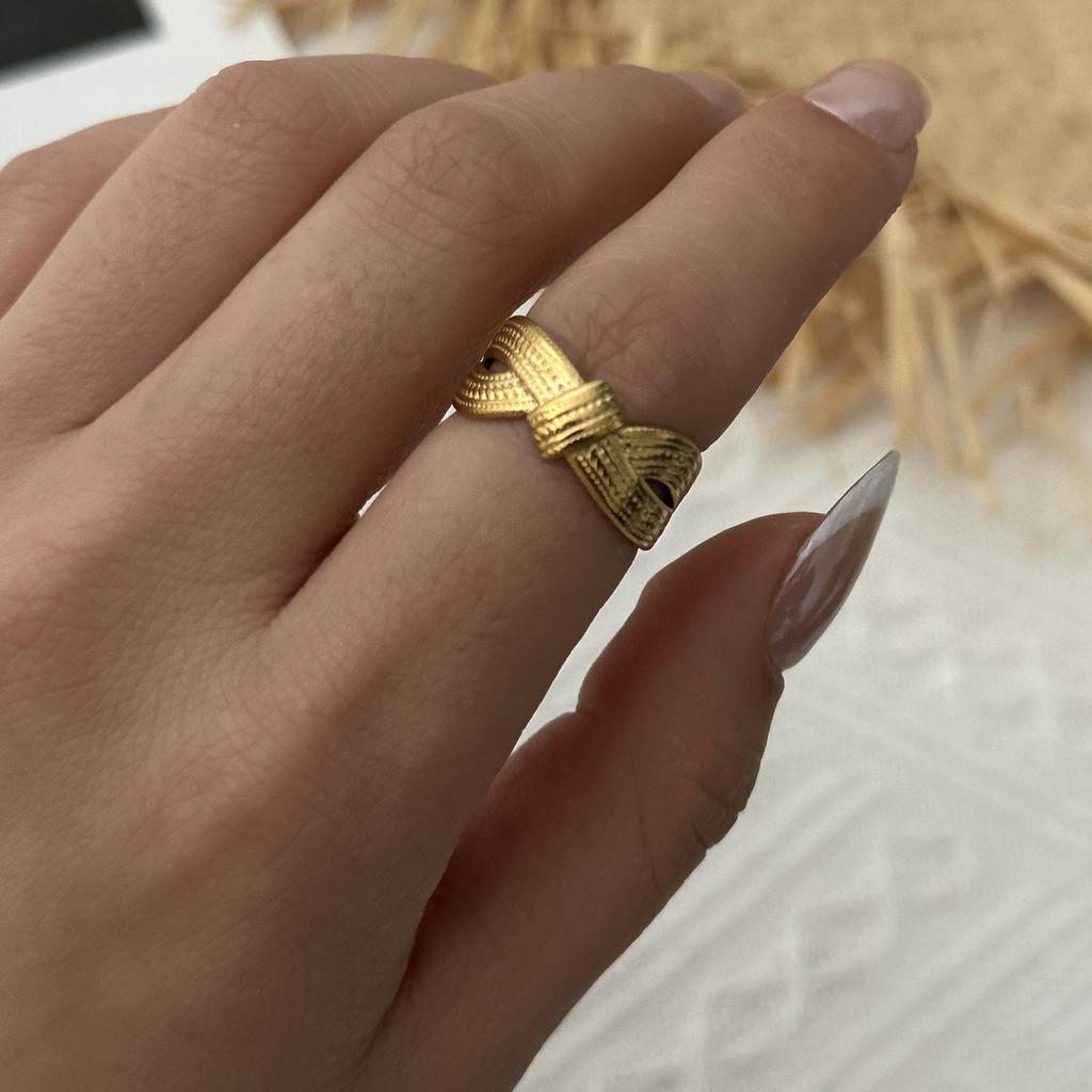 Stainless Steel Vintage Punk Finger Rings Set For Women Men Gold Plated Flower Leaves Texture Open Ring Party Statement Jewelry