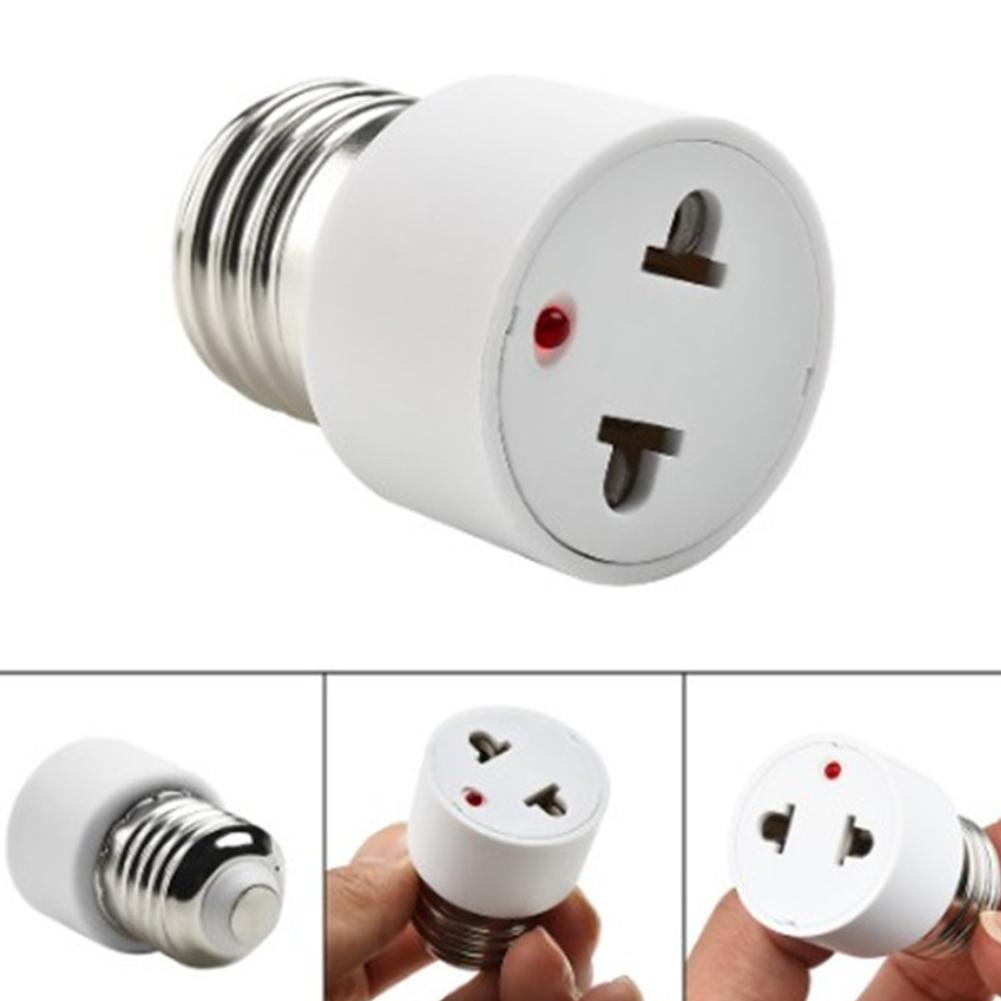 E27 To EU US Converter Lamp Socket Screw Bulb Base Converter European America Socket Prong Plug Q9C5