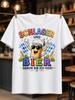 Schlager And Beer That's Why I'm Here Cartoon Beer Glass Wearing With Rock Hand And Colorful Marquee Unisex All Tshirt