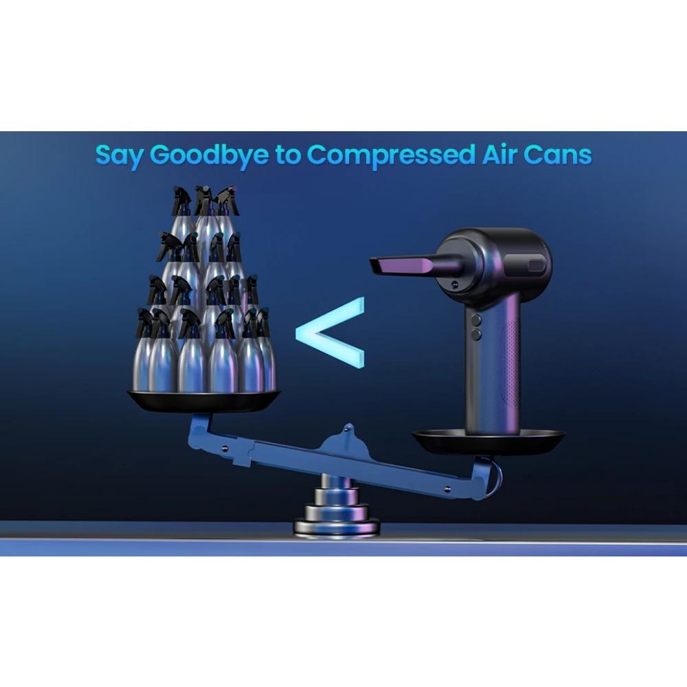 3 In 1 Compressed Air Duster for Keyboard Electric Air Blower Computer Cleaning Cordless Air Dust Cleaner for PC Crumbs Sofa Car