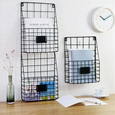 Metal Mesh Magazine File Holder Easy To Install Foyer Storage Shelf Mail Organizer  Desktop