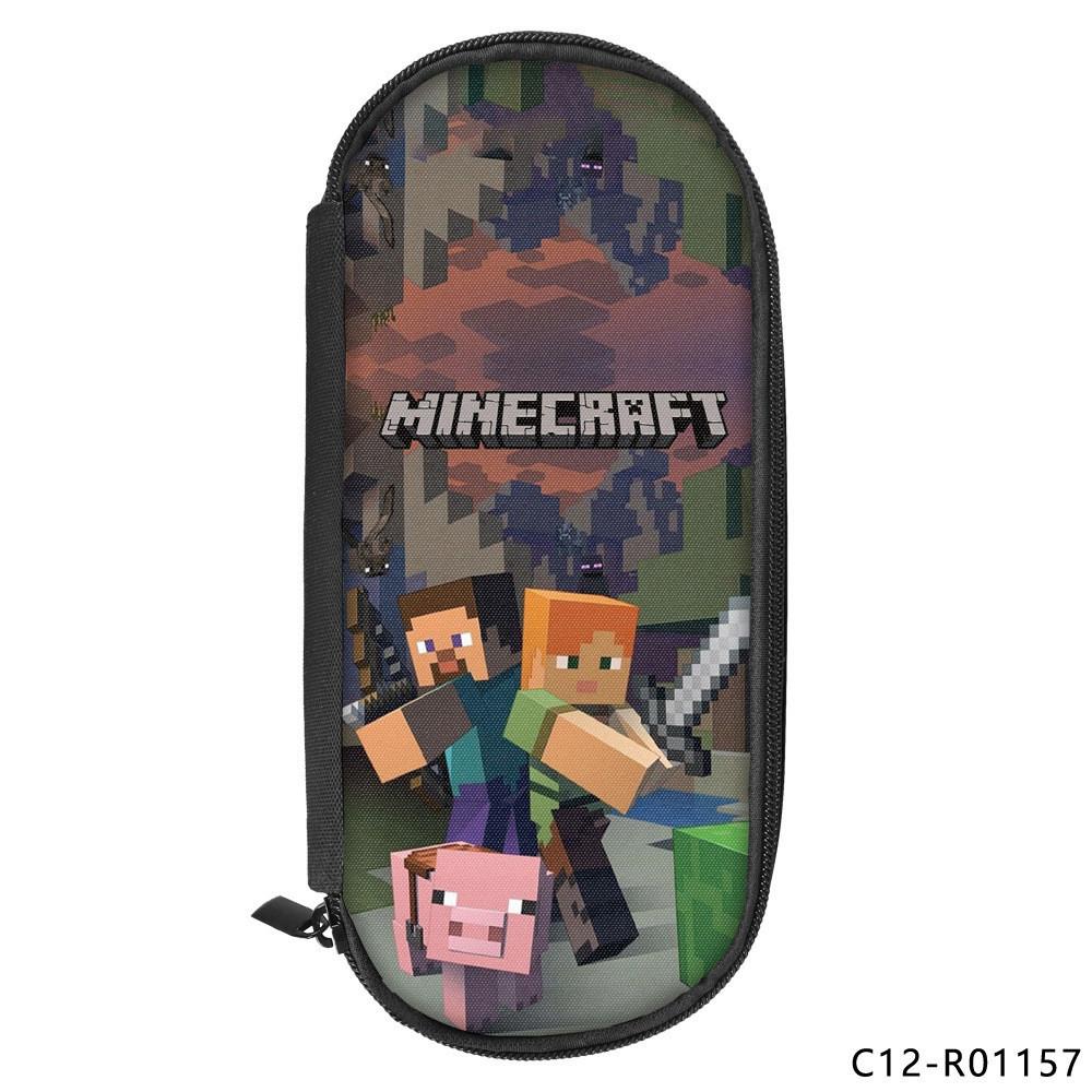 Vibrant Roblox Single Layer Pencil Case Durable Polyester Rectangular Kids Stationery Bag