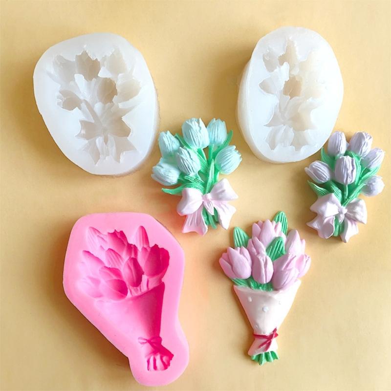 Buchete de Flori Matrițe de Silicon pentru Lumânări pentru Realizarea Rășinii Epoxidice Lumânare Săpun Decorare Tort Fondant Ciocolată