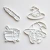 New Halloween Cookie Cutter Mold 3D Cartoon Witch Finger Biscuit Fondant Embosser Stamps Cake Decoration Baking Tools
