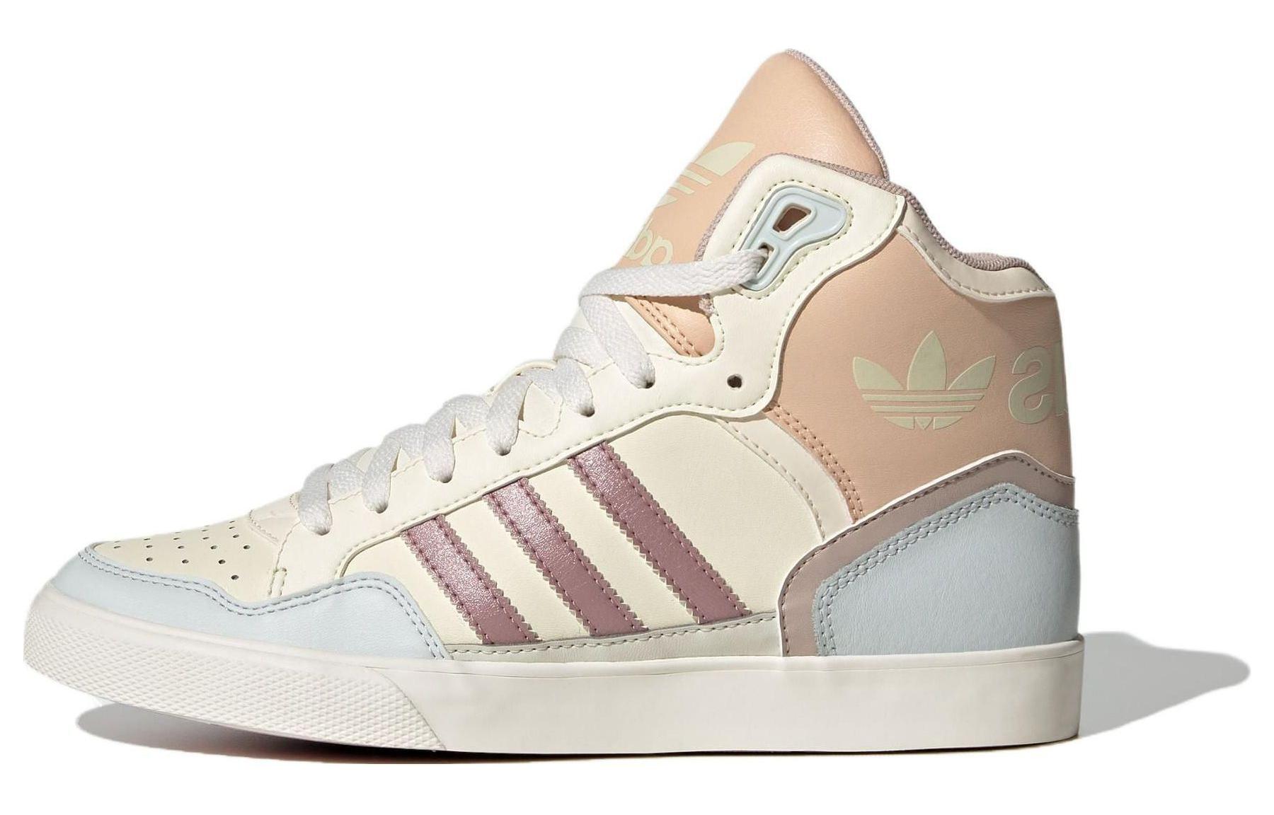 

Adidas Originals EXTABALL Coverage Abrasion Resistant Mid top Skateboard Shoes Women s White ID6073 36