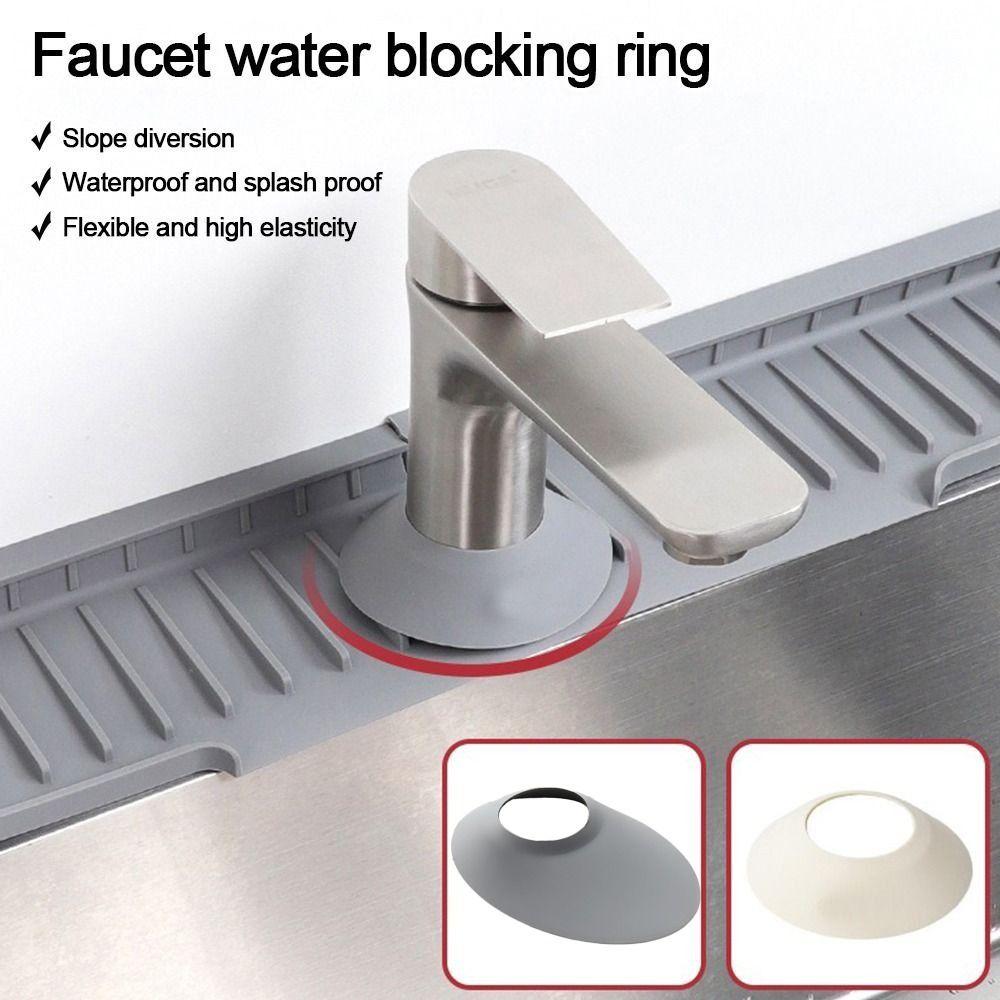 5pcs Silicone Faucet Splash Guards Soft Splash-Proof Sink Splash Pad Countertop Protect Easy Clean Water Pads Kitchen Washbasin