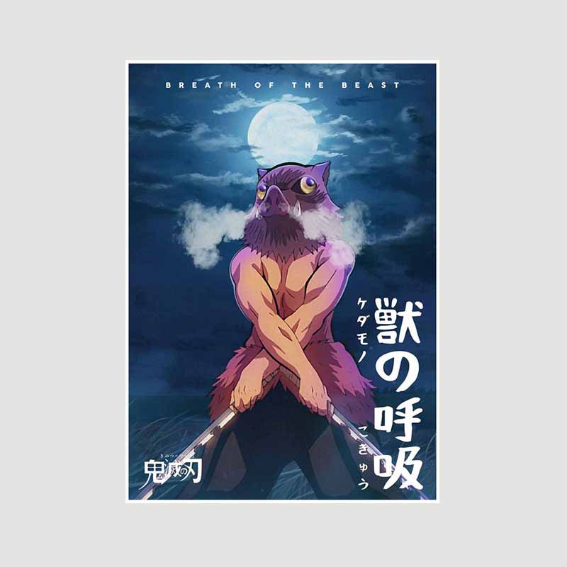Japanese Comic Movie Demon Slayer Mugen Train Anime Posters Kimetsu No Yaiba White Paper Poster Art Painting Wall Decoration Mural Home Decor