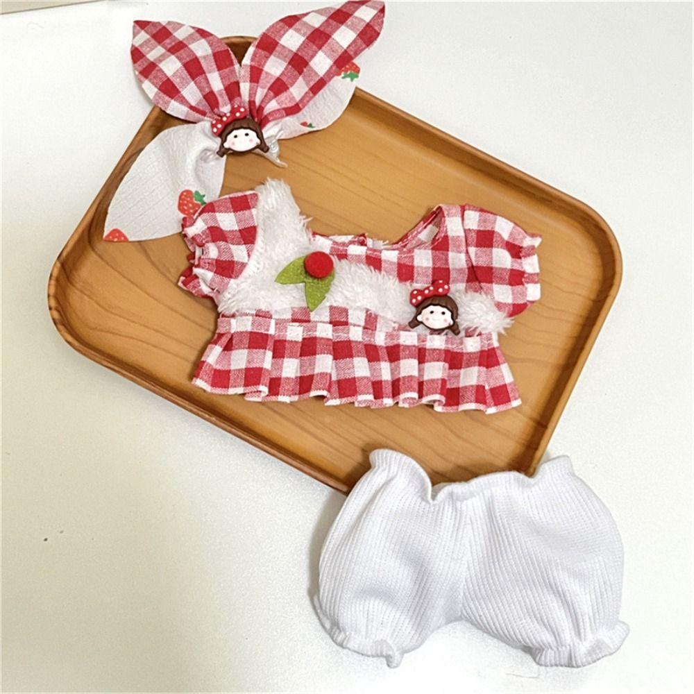 20cm New Cute Bunny Cotton Clothes Cos Gift Handmade Princess Dress Bow DIY Accessories