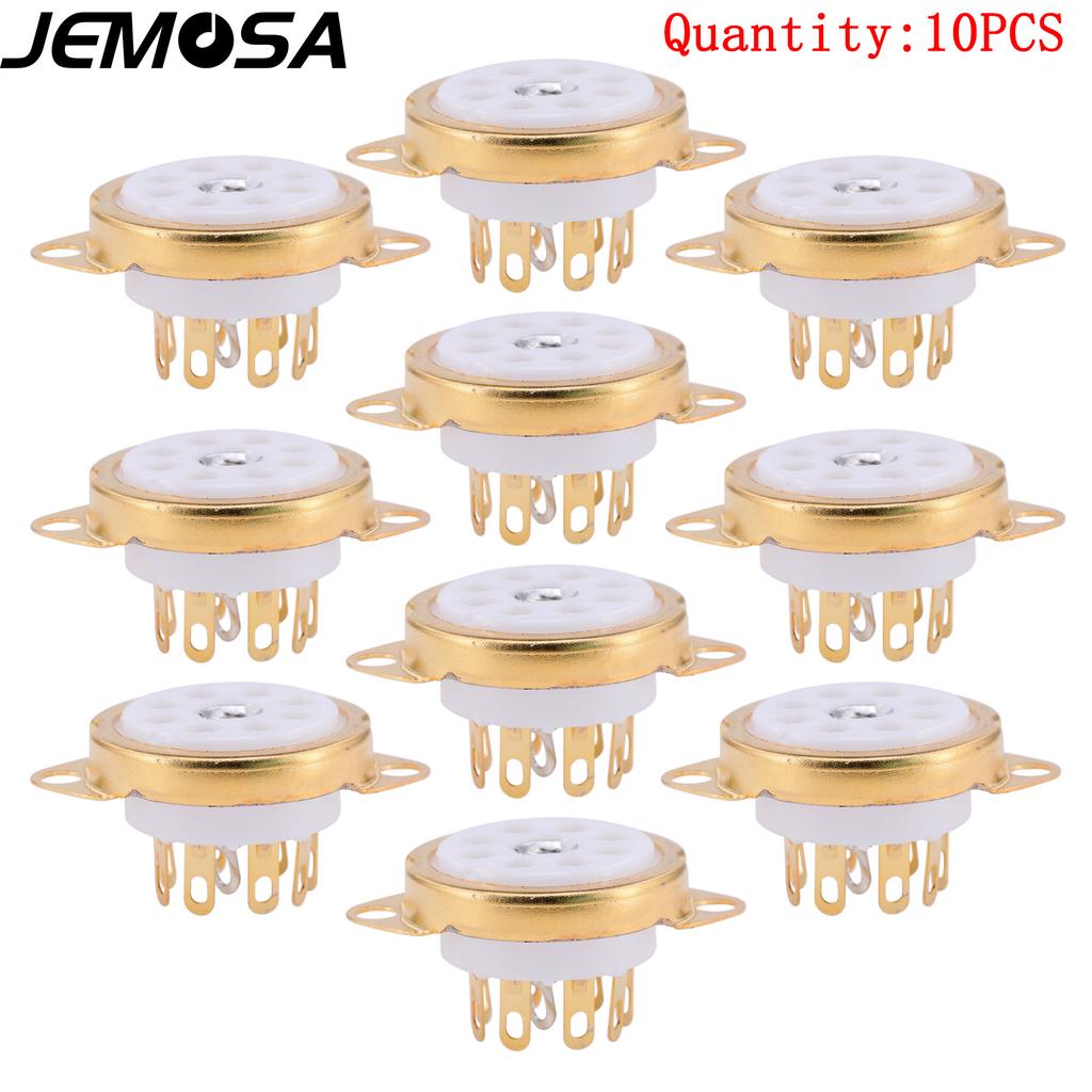 Ceramic 8Pin Tube Socket EURO Valve Tube Base For ECC40 AZ41 EF40 EF42 EL41 Vacuum Tube Amplifier Audio HIFI DIYGood product