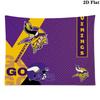 Minnesota Vikings Logo Wall Tapestry Aesthetic Wall Hanging Printed Fabric Blanket Decorative Tapestries for Bedroom Living Room Home Decor