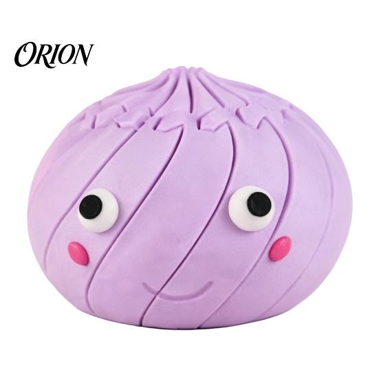 Dumpling Fidget Gadget 3D Printed Twisting Toy, Stress Relief Slippery Cartoon Steamed Anxiety Toy Bun Articulated Spiral Rotating Expression A фиолетовый