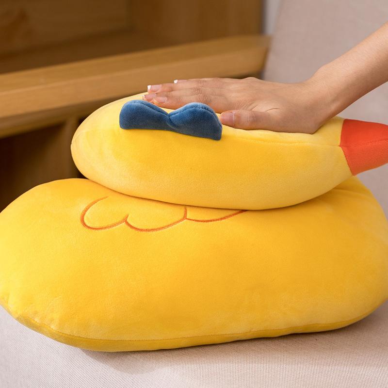 Creative Pipi Funny Doll Pillow Ugly Cute Yellow Duck Cushion Cute Girly Heart Plush Toy Sleeping Gift for Girlfriend