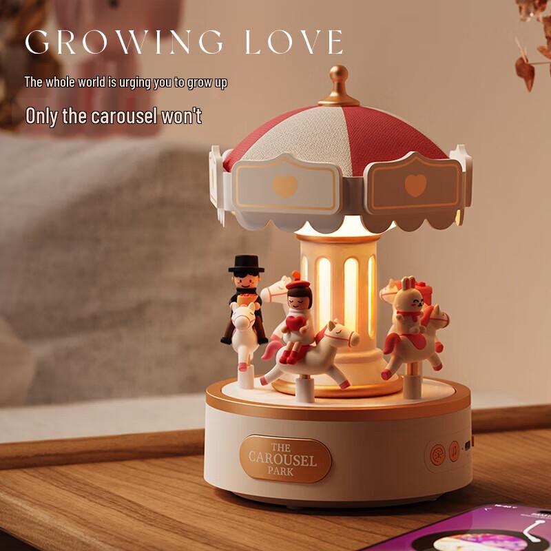 

Rotating Carousel Music Box with Bluetooth Speaker