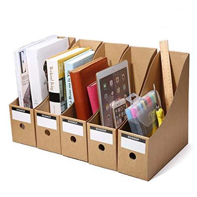 Magazine File Holder Organizer Box,Drawer Kraft Paper File Holder Office Supplies Desk Storage Organizer Documents File Box 2025