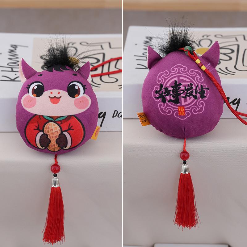 Păpușă Mascotă Anul Calului Pandantiv Zodiac Chinezesc Cal Ciucure Pandantiv Decorațiuni Agățate pentru Rucsac Cadouri