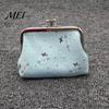 Versatile Small Wallet Floral Canvas Coin Purse, Women Change Purse with 2 Compartments, Kiss Lock Closure Pouch for Cash Coins Cards Durable