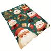 1pc Festive Christmas Flannel Blanket - Lightweight, Soft, Warm Throw for Sofa, Office, Chair, Camping, Travel - All-Season Coar
