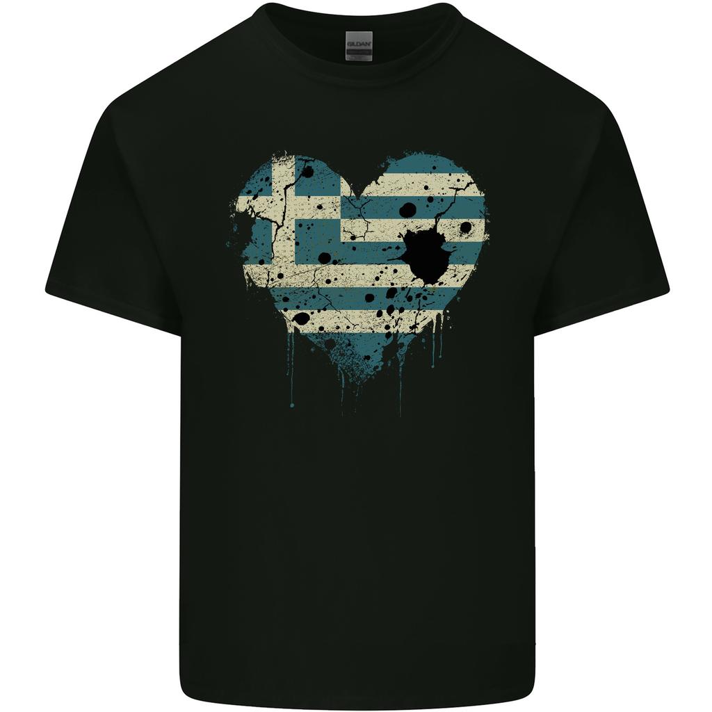 Love Greece Flag Greek Day Football Unisexs Light Cotton Tshirt