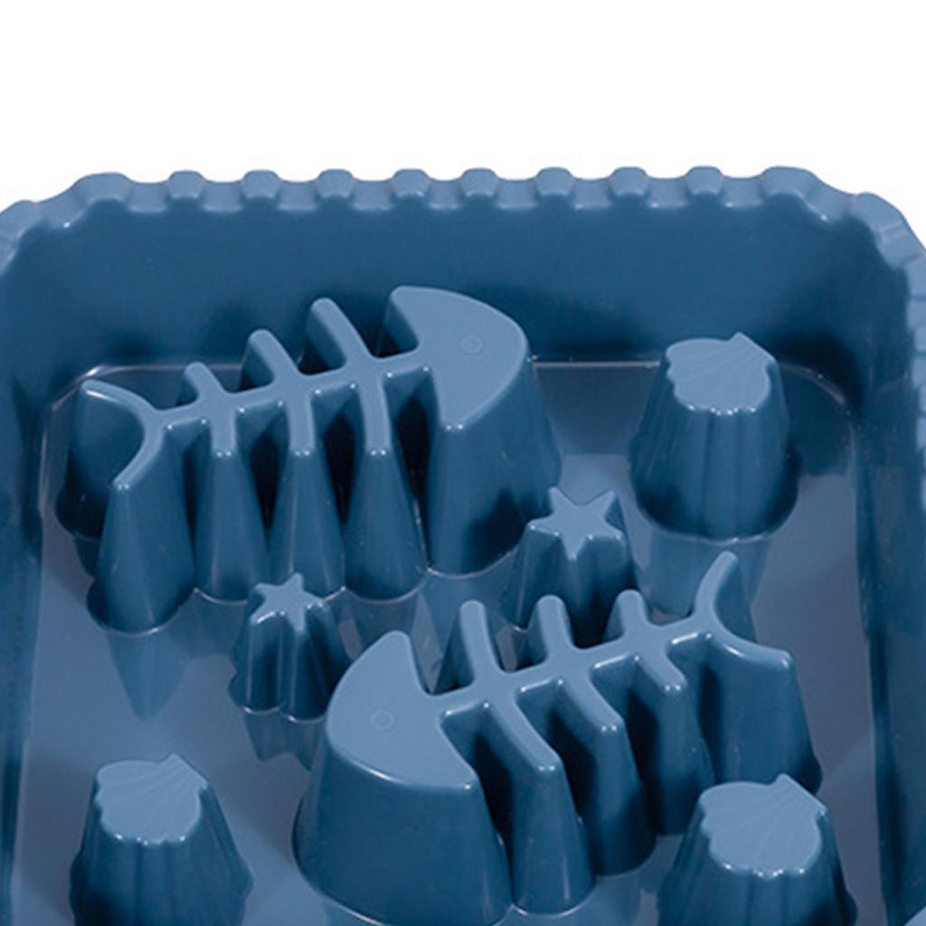 Pet Slowing Feeder Bowl Fish Bone Raised Prevent Choking Reduce Flatulence Slow Eating Bowl for Dogs Cats