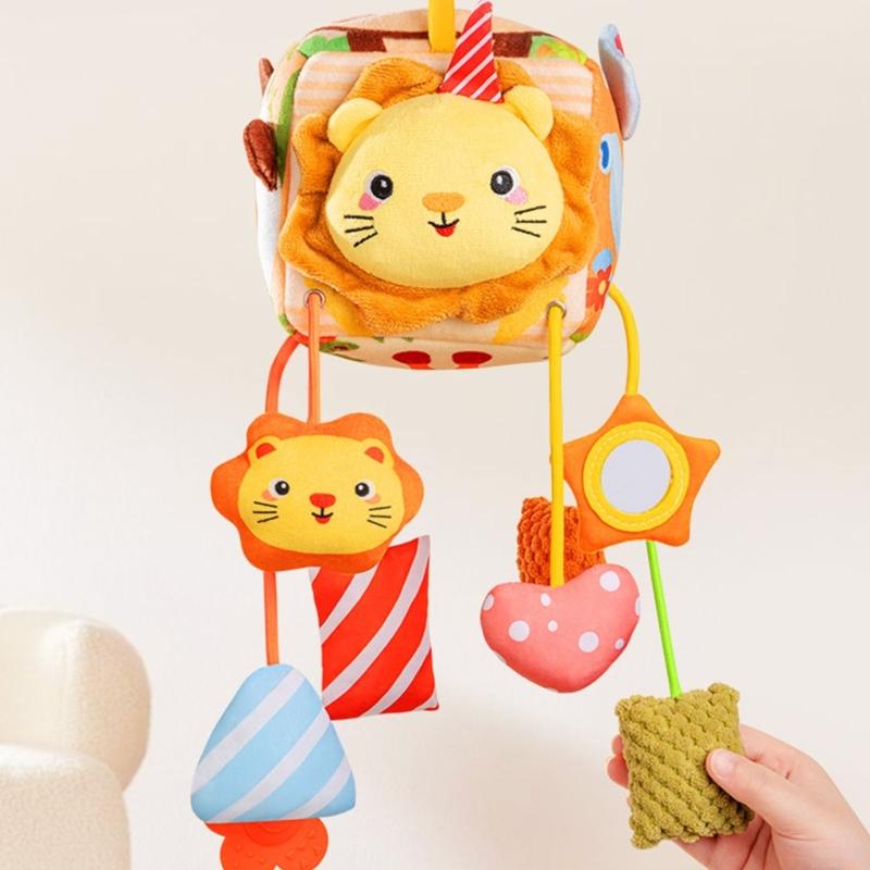 Multiuse Baby Stroller Accessory Wind Chime Crib Mobile Hanging Rattle Toy Cartoon Sensory Developmental Toy For Infant