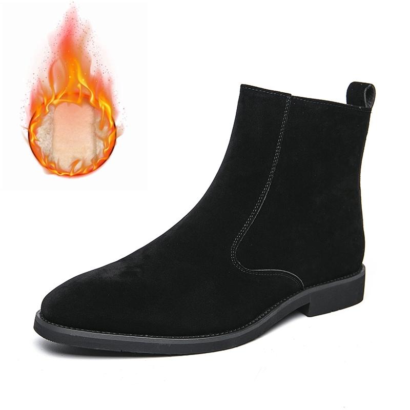 Nuovo Arrivo Stivali in Pelle Scamosciata Nabuk Uomo High Top Tendenza Stivali Retro Personalità Moda Uomo Casual Chelsea Stivaletti Invernali alla Caviglia