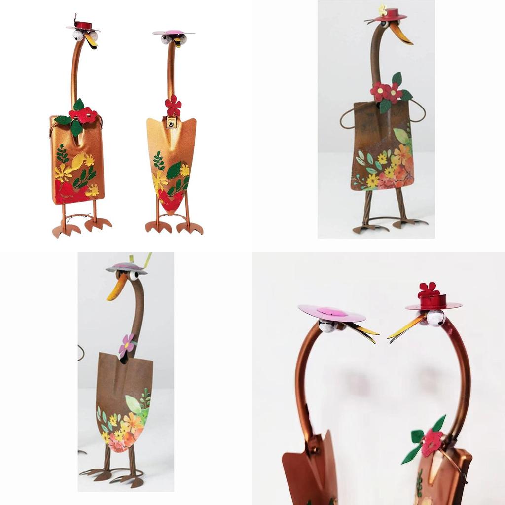 Moderne Entenkunst Eisen Gartenskulptur Mit Tierdesign Für Hof Und Terrasse