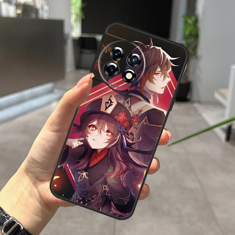 Genshin Impact Zhongli Hutao Case For OnePlus 11 8 9 10 Pro 8T 9RT 10R 10T 11R Nord CE 2 Lite 2T N10 N20 Ace Pro Cover