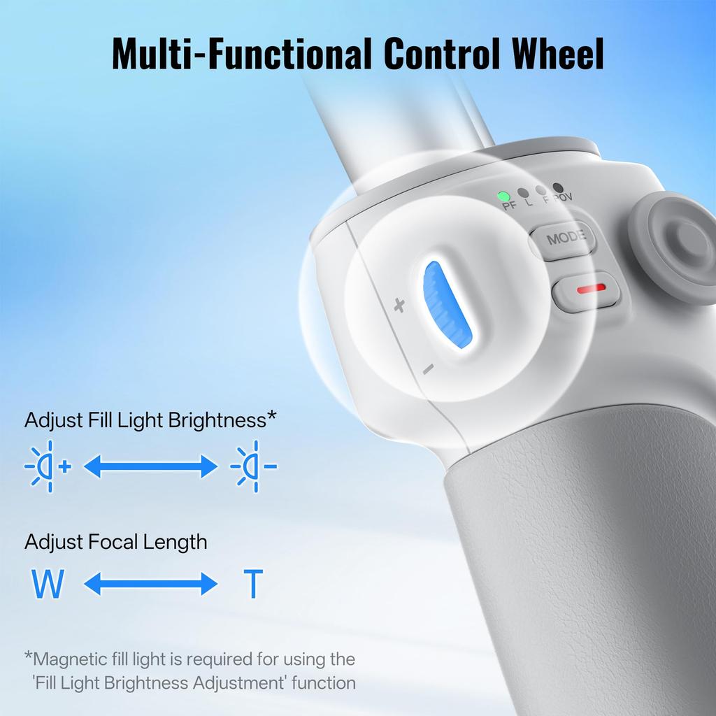 Japanese ZHIYUN COMBO Smartphone Gimbal with Telescopic Dedicated Storage Bag and Magnetic Light Compact Folding Lightweight 370g [Official Warranty]