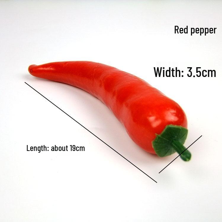 Simulated Chili Bell Pepper Fake Fruit Toy Model for Display