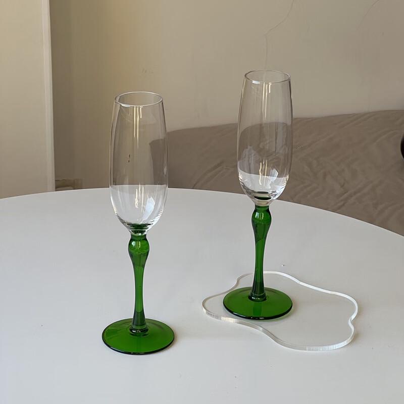 LISM Black Stem Vintage French Champagne Glass