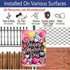 2D Flat, 1pc Heart Balloon Floral Mother's Day Metal Wall Art Sign "Happy Mother's Day" - 8*12 Inch Aluminium Rustic Home Decor, Cute Wall Art, Sweet