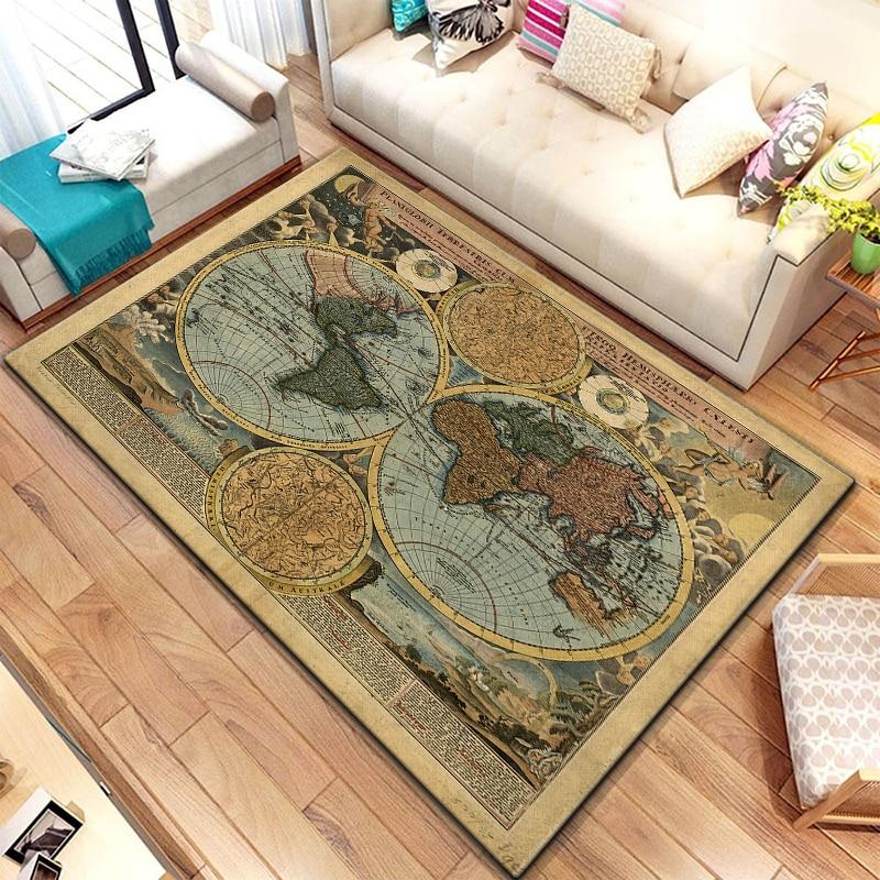 Mapa koberec kuchyňské podložky pro hraní na podlaze aera podložka Pikniková podložka Campingový polštář podložka na podlahu obývací pokoj kobereček herní plocha podložka do pokoje