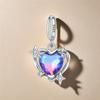 copper Pink Color Heart Charm Pendant Bead Charms Ideal For Fine Do It Yourself Bracelets Necklaces Women Gril Jewellery Birthday Gifts