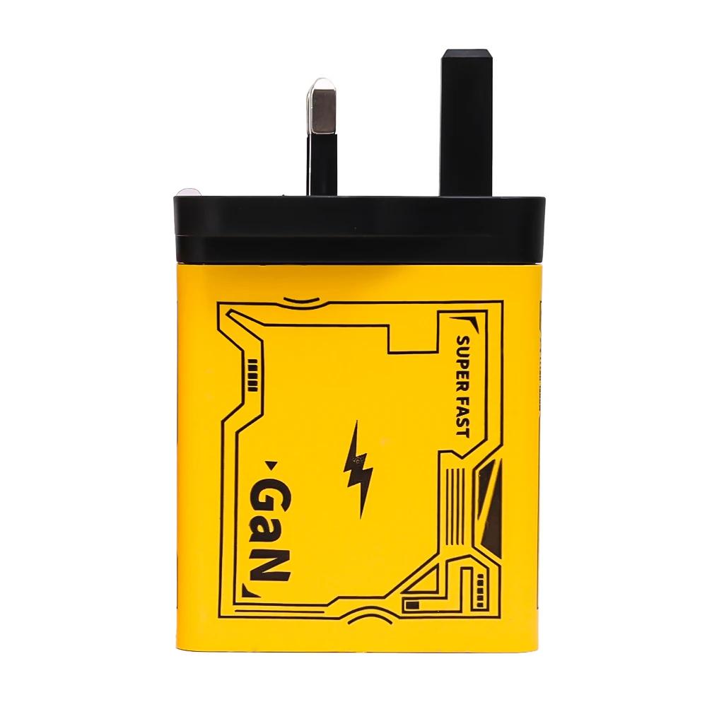 120W GaN USB Charger Fast Charging Type C 2 Ports Mobile Phone Adapter EU/US/UK Plug Quick Chargers For iPhone Samsung Xiaomi