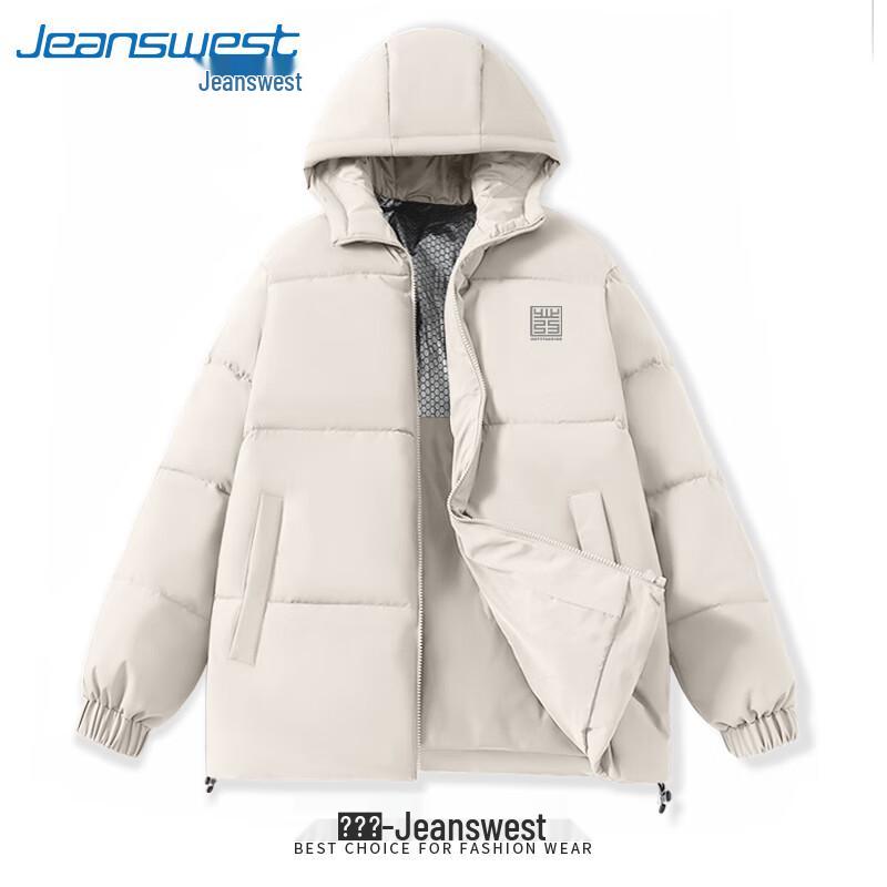 Jeanswest Unisex Vintage Kapuzen-Winterjacke mit Fleecefutter